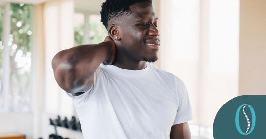 man with whiplash hurt neck pinched nerve