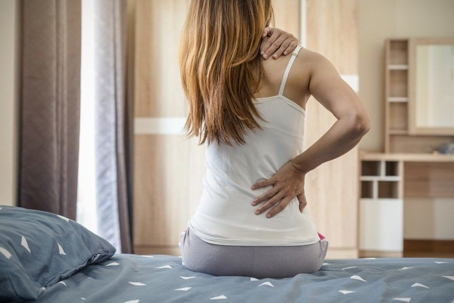 Woman with back pain