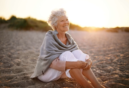 woman on beach