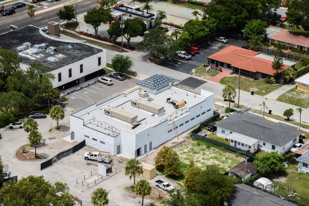 Aerial shot of the new Clearwater facility